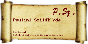 Paulini Szilárda névjegykártya